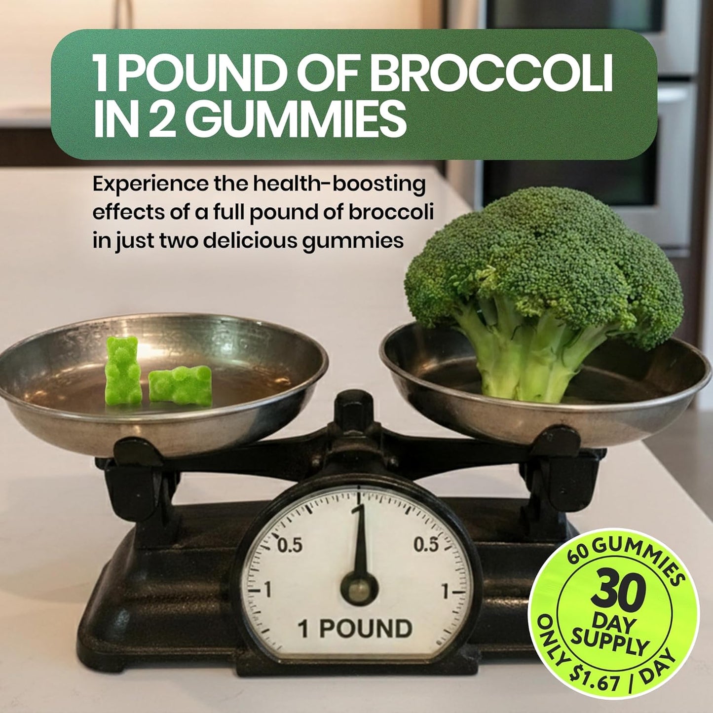 NeuroBrocc Sulforaphane Supplement Gummies- 60 Gummy Bears