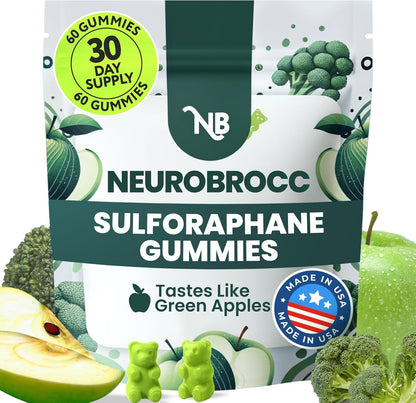 NeuroBrocc Sulforaphane Supplement Gummies- 60 Gummy Bears