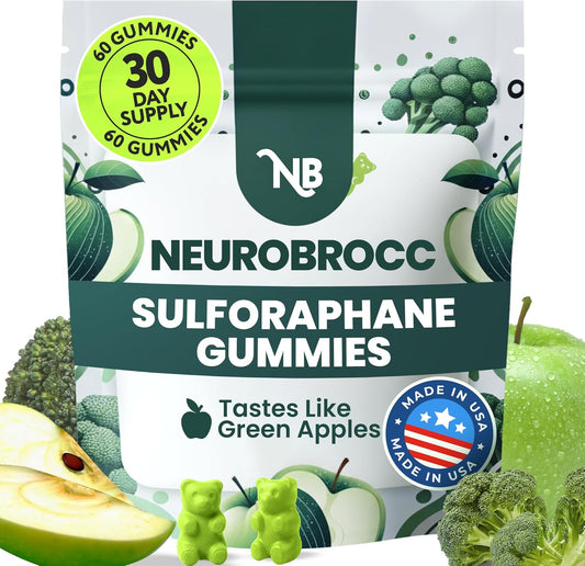 NeuroBrocc Sulforaphane Supplement Gummies- 60 Gummy Bears